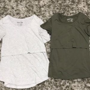 Two Latched Mama shirts size extra small